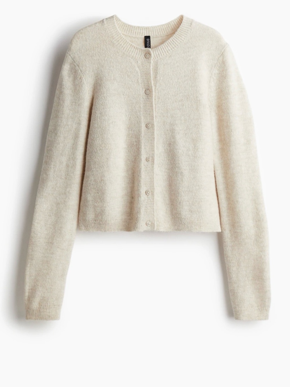 Divided Cream Button-Front Knit Cardigan